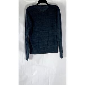 MUJI Men’s Navy Blue Crewneck Knit Long Sleeve Regular Fit Sweater SZ S